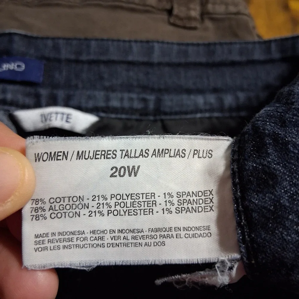 Bandolino Jeans Womens Plus Size 20W Ivette Jean Bermuda Style to Knee 5 pocket